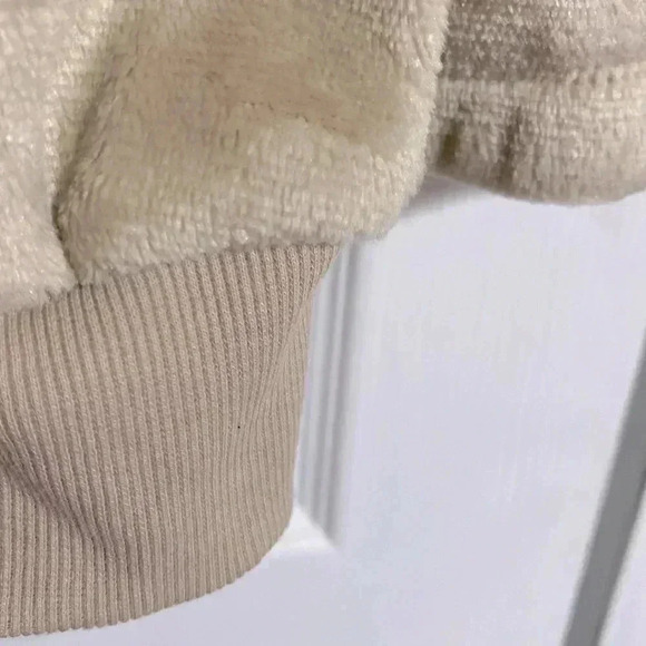 Disney Mickey Mouse tan soft fuzzy hoodie top shirt size Medium - Picture 6 of 11